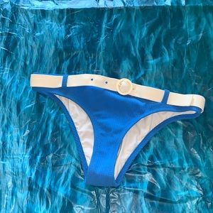 NWT Solid & Striped The Rachel Belt bottoms Azure Corduroy size M